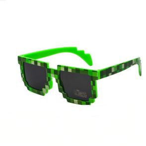 Ochelari de soare pentru copii, model Minecraft, culoare verde
